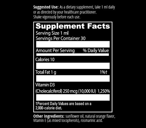 Liquid Vitamin D Supplement Info